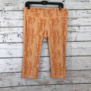 Under Armour Orange Printed Crop Leggings